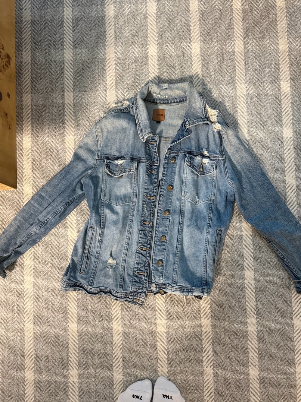 Joe's Jeans Light Blue Distressed Denim Jacket